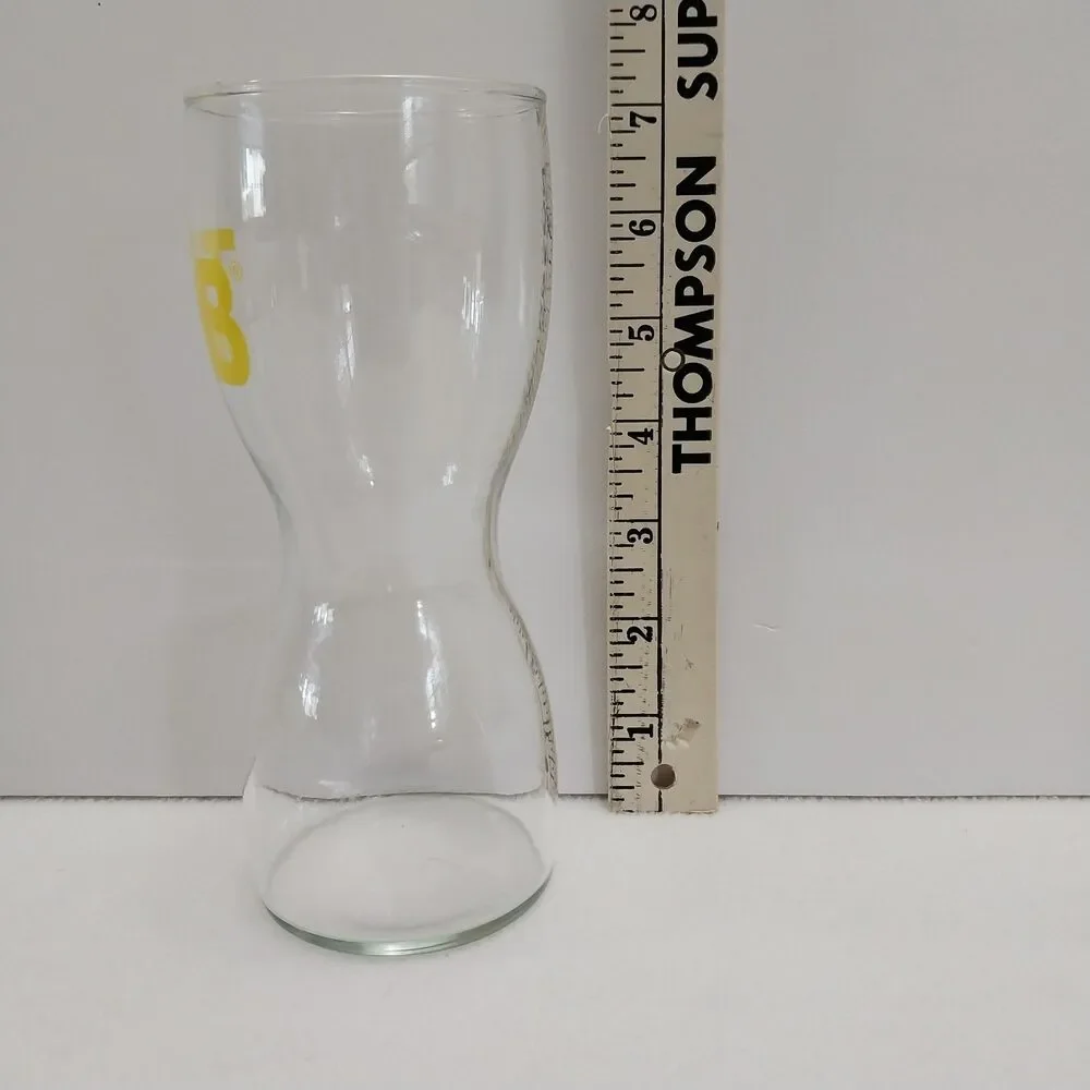 Vintage Enjoy TAB Soda Pop Hourglass Drinking Glass Tumbler Collectible #E70